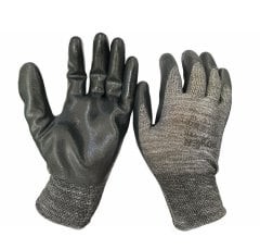 Powertek Nitril Kaplı Polyester İşçi Eldiveni Siyah