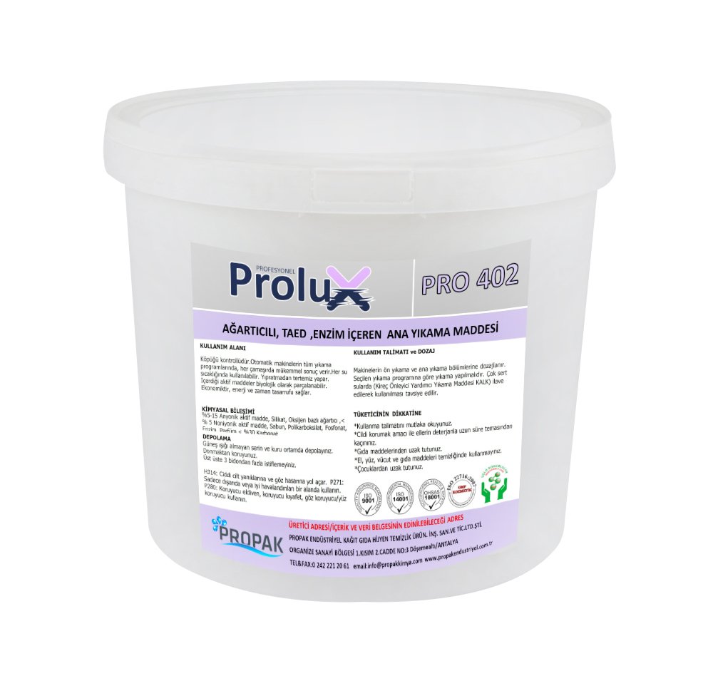 PROLÜX AĞARTICILI TOZ MATİK PRO 402 10 KG