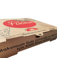 28*28 CM KİLİTLİ KRAFT PİZZA KUTUSU 100'LÜ