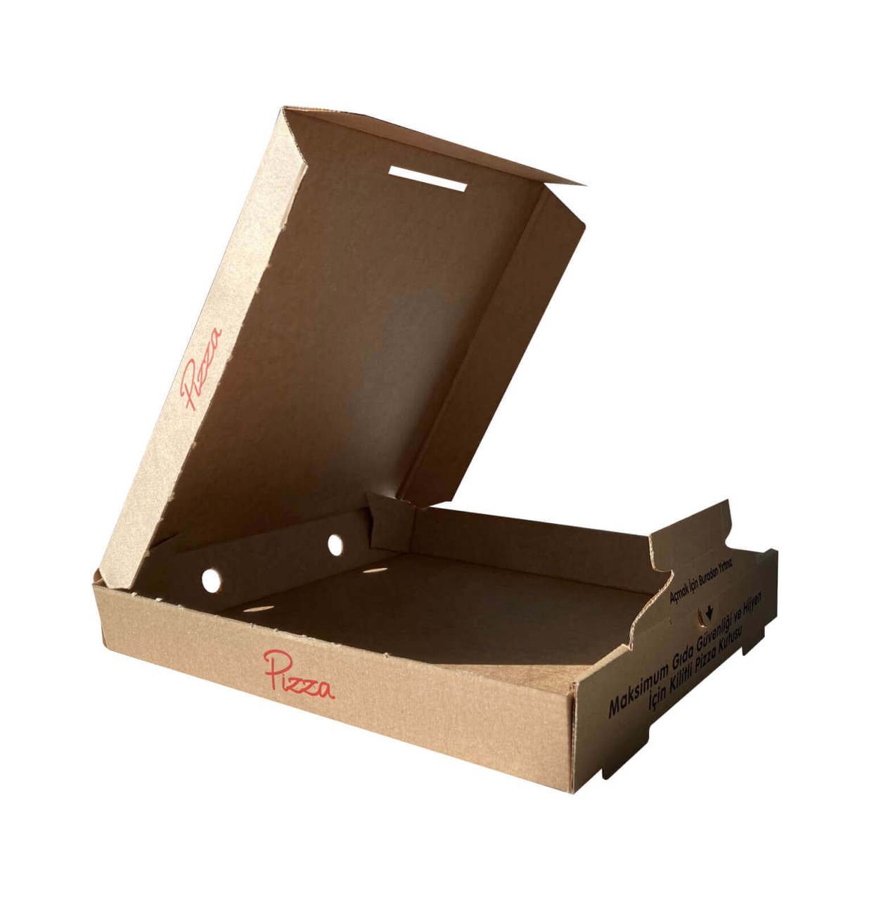 28*28 CM KİLİTLİ KRAFT PİZZA KUTUSU 100'LÜ