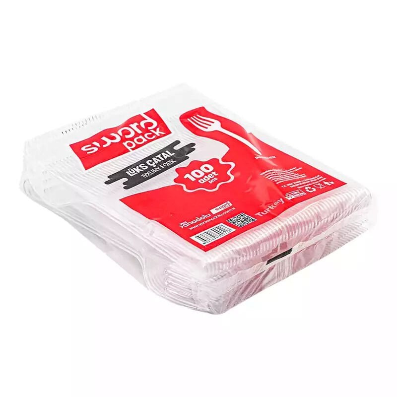 Sword Pack Kristal Plastik Lüx Çatal 100 Lü
