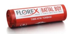 Florex Tıbbi Atık Poşeti Kırmızı C Katlama  72*95 Cm 630 Gr 10 Lu