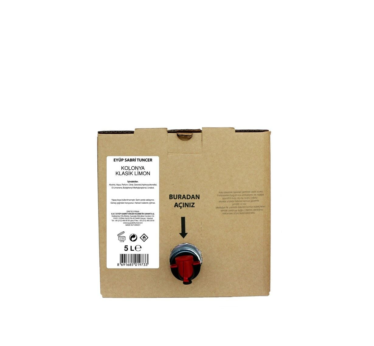 EYÜP SABRİ TUNCER LİMON KOLONYASI 5 LT