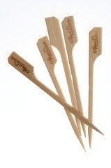 Kafem Bambu Yassı Çöp Şiş 9 Cm 50 Li
