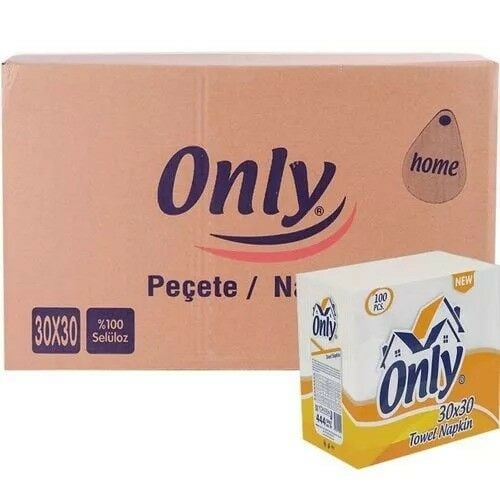 Only Home Yaprak Servis Peçete 100 Lü 30*30  Cm
