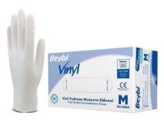Beybi Vinil Pudrasız Muayene Eldiveni M 100 Lü
