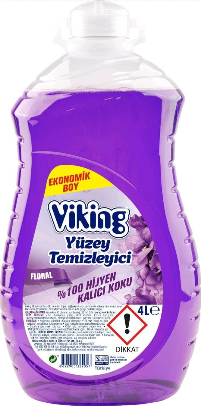 VİKİNG YÜZEY TEMİZLEYİCİ FLORAL 4 LT