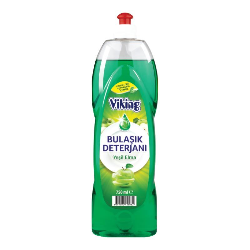 VİKİNG SIVI ELDE BULAŞIK YIKAMA DETERJANI YEŞİL ELMA 750 ML