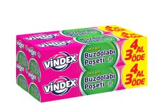 VİNDEX BUZDOLABI POŞETİ 4 AL 3 ÖDE ORTA BOY 20 Lİ