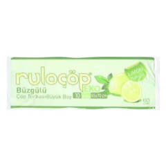 İLKA RULO ÇÖP BÜZGÜLÜ BÜYÜK BOY LİMON KOKULU 10 LU