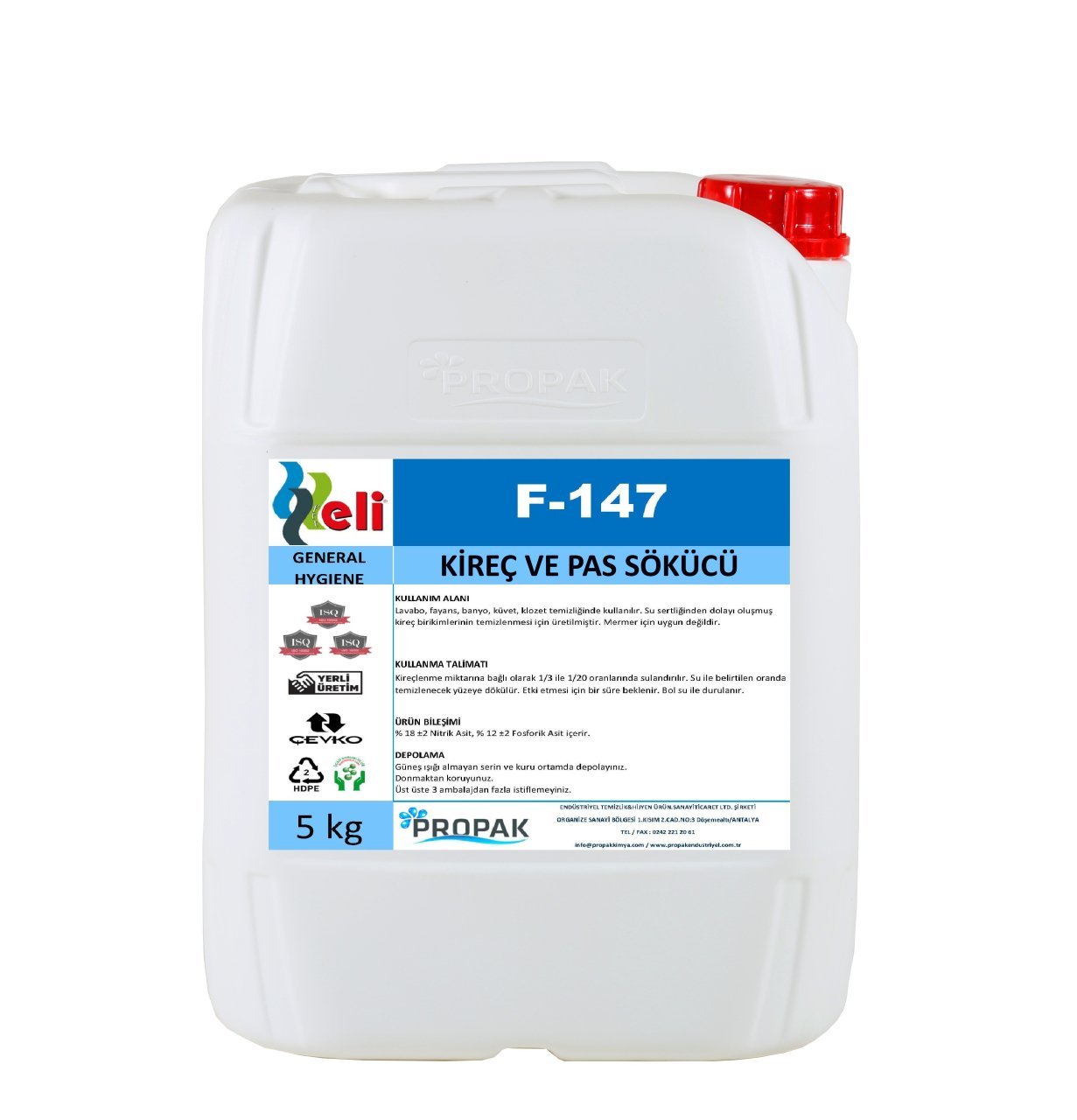 ELİ KİREÇ VE PAS SÖKÜCÜ 5 KG