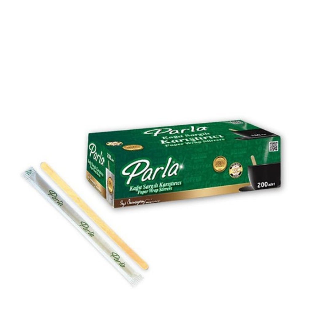 PARLA KAĞIT SARGILI BAMBU KARIŞTIRICI 140 MM 200 LÜ