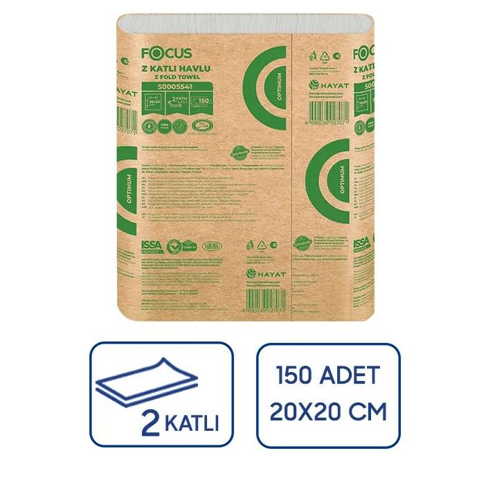 かつ FOCUS OPTIMUM Z KATLI HAVLU 150 YAPRAK 12 PAKET
