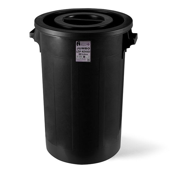A Form Jumbo Çöp Kovası 90 Lt Siyah
