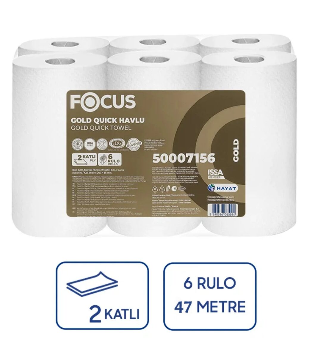 FOCUS GOLD FOTOSELLİ HAVLU 47 M 6 LI