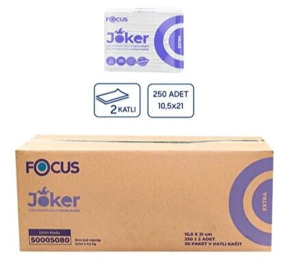 FOCUS EXTRA ÇEK KOPAR KATLAMA PEÇETE 250 YAPRAK