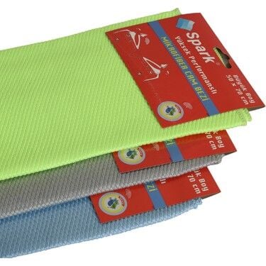 SPARK MİKROFİBER KARELİ CAM BEZİ 50*70 CM