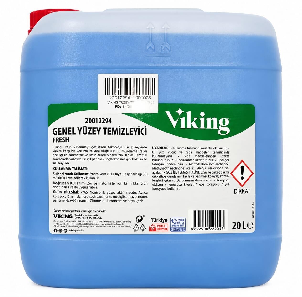 VİKİNG GENEL YÜZEY TEMİZLEME MADDESİ FRESH 20 KG