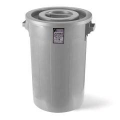 A FORM JUMBO KAPAKLI ÇÖP KOVASI 90 LT GRİ