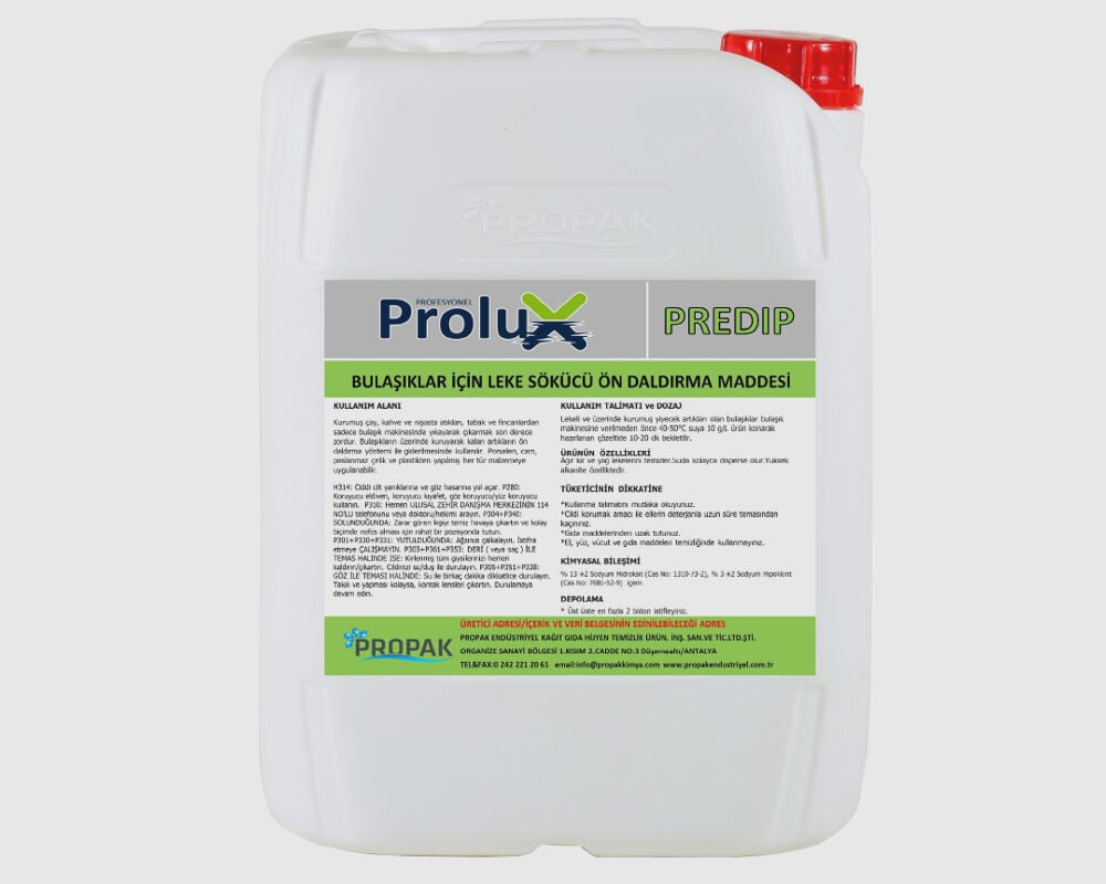 PROLÜX ÖN DALDIRMA  SIVISI LEKE ÇIKARICI 5 LT