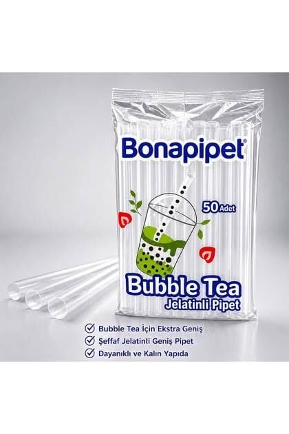 BONAPİPET BUBBLE TEA JELATİNLİ PİPET 50 Lİ